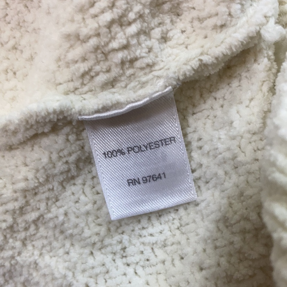 J.Jill Ivory Chenille Cable Knit Sweater Top Large - Picture 8 of 9